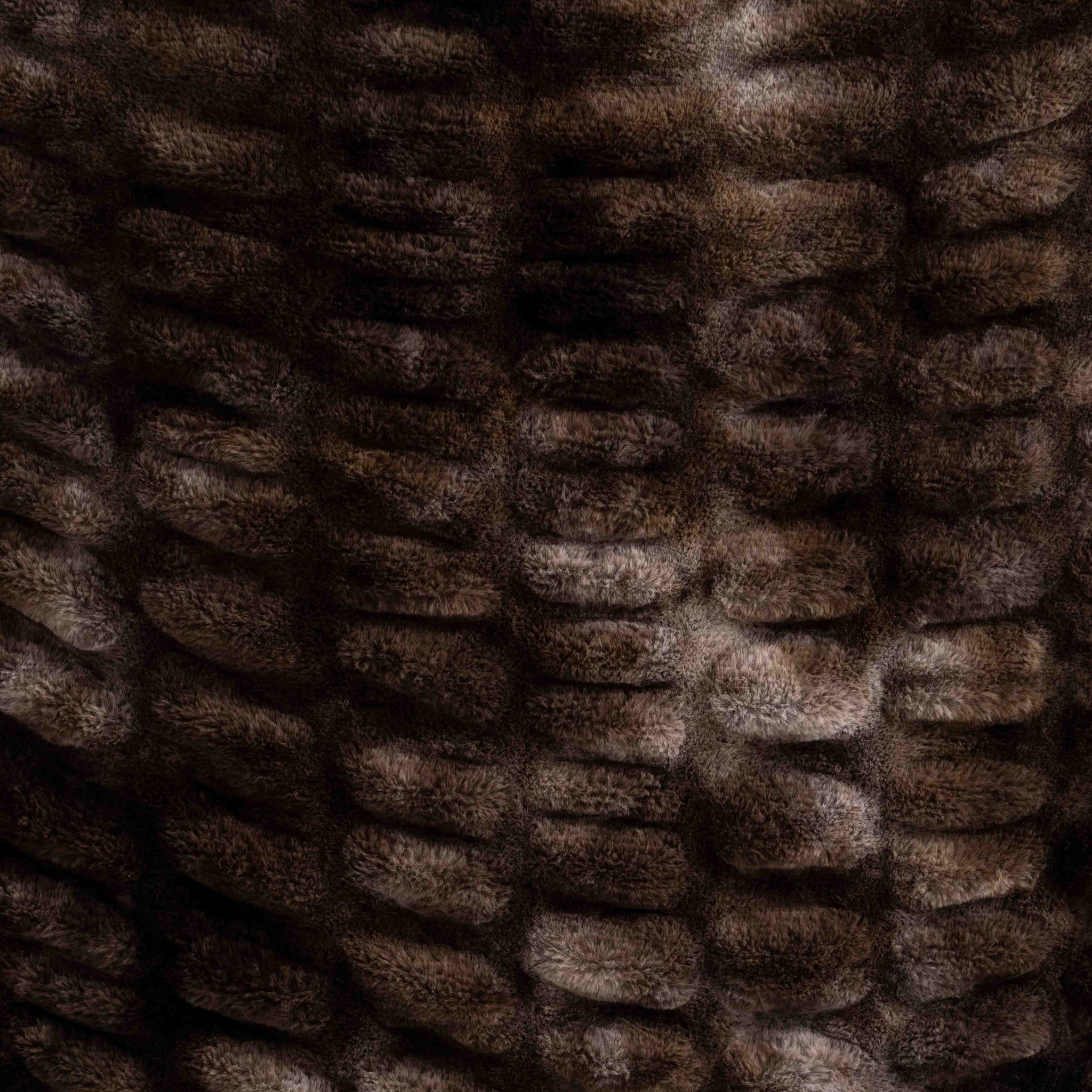Ripple Faux Fur Blanket - Cocoa - Sunday Blankets